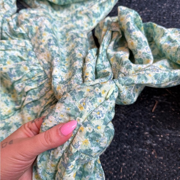 Floral Long Sleeve Square-Neck Dress - Picture 4 of 4